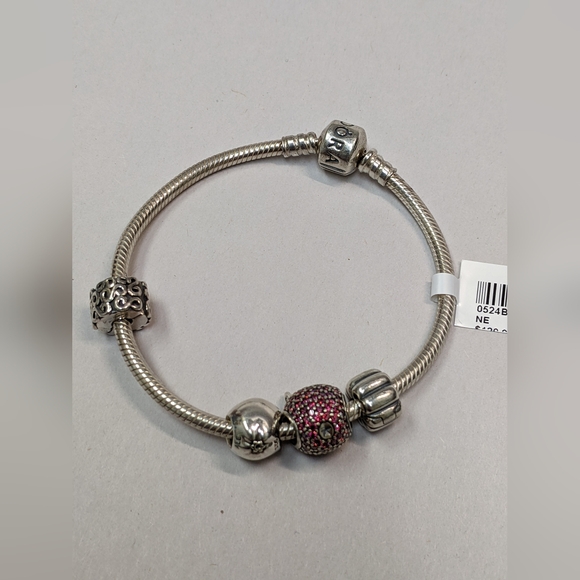 Pandora Sterling Silver Apple Charm Bracelet - Picture 6 of 6